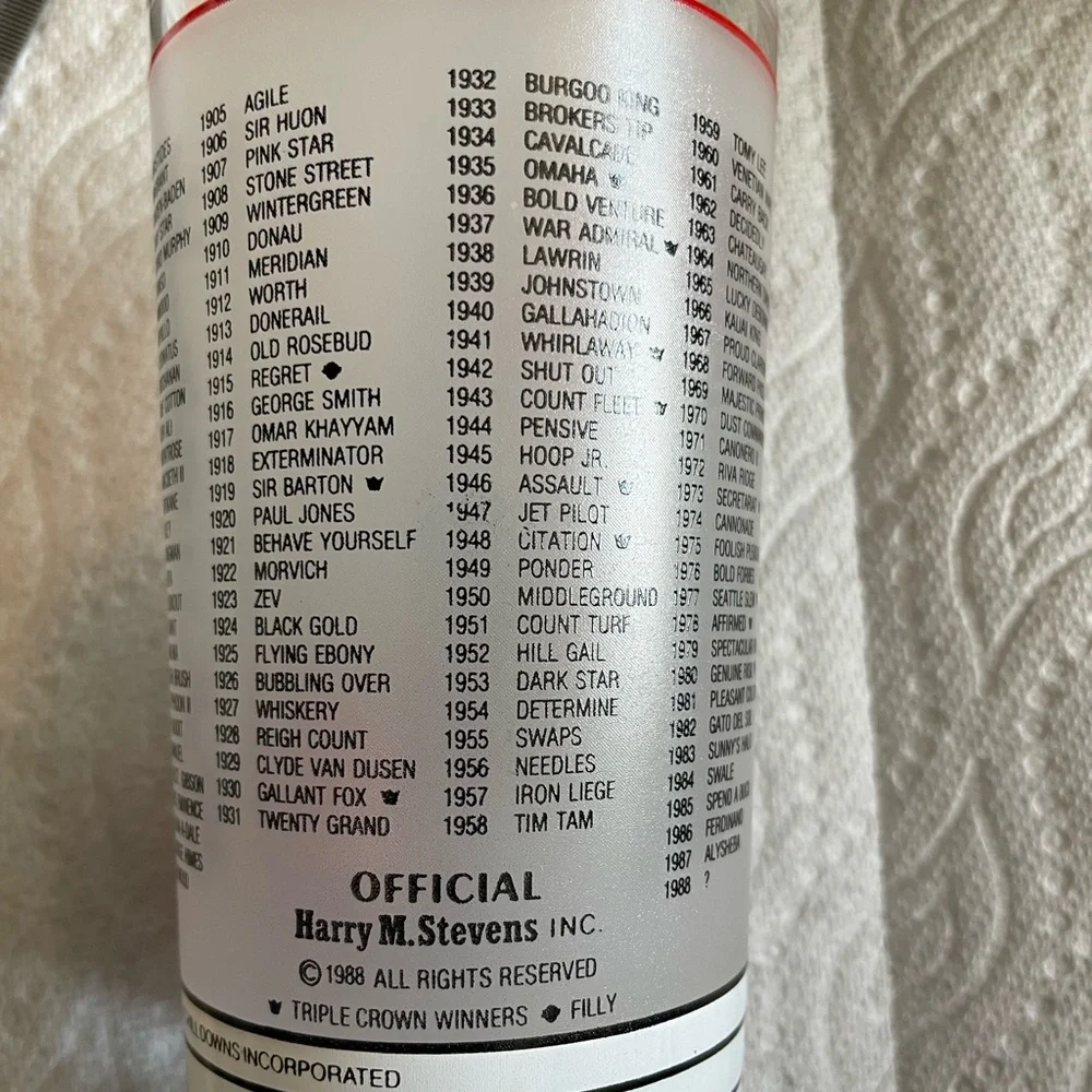 1988 Kentucky Derby Mint Julep Drinking Glass Churchill Downs 114 Collectible